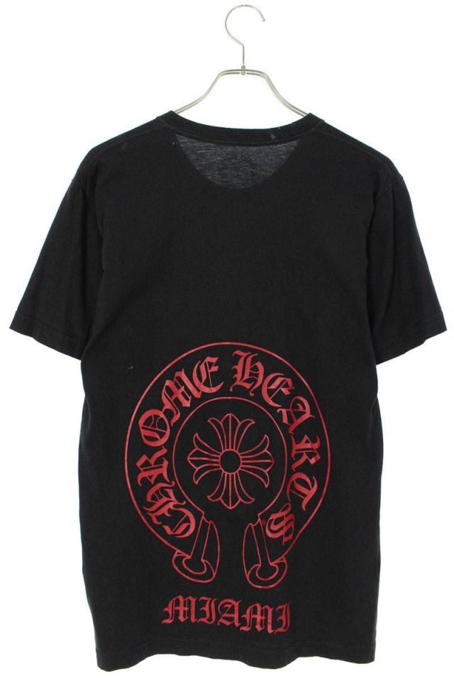クロムハーツ サイズ:M  CH T-SHRT LTD マイアミ限定ホースシューバックプリントTシャツ 中古 OK15 クロムハーツ サイズ:M CH T-SHRT LTD マイアミ限定バックホースシュー