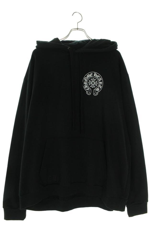 クロムハーツ サイズ:XL  SWTSHRT PLVR マリブ限定ホースシューバックプリントパーカー 中古 SJ02