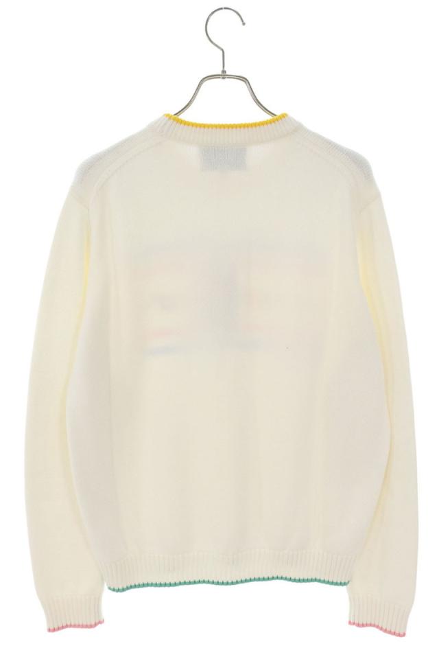 カサブランカ サイズ:XL  MPF24KW704 01 ロゴ刺繍リブ切り替えコットンニット 新古品 SB01 カサブランカ サイズ:M MPF24KW704 01 ロゴ刺繍リブ切り替えコットン