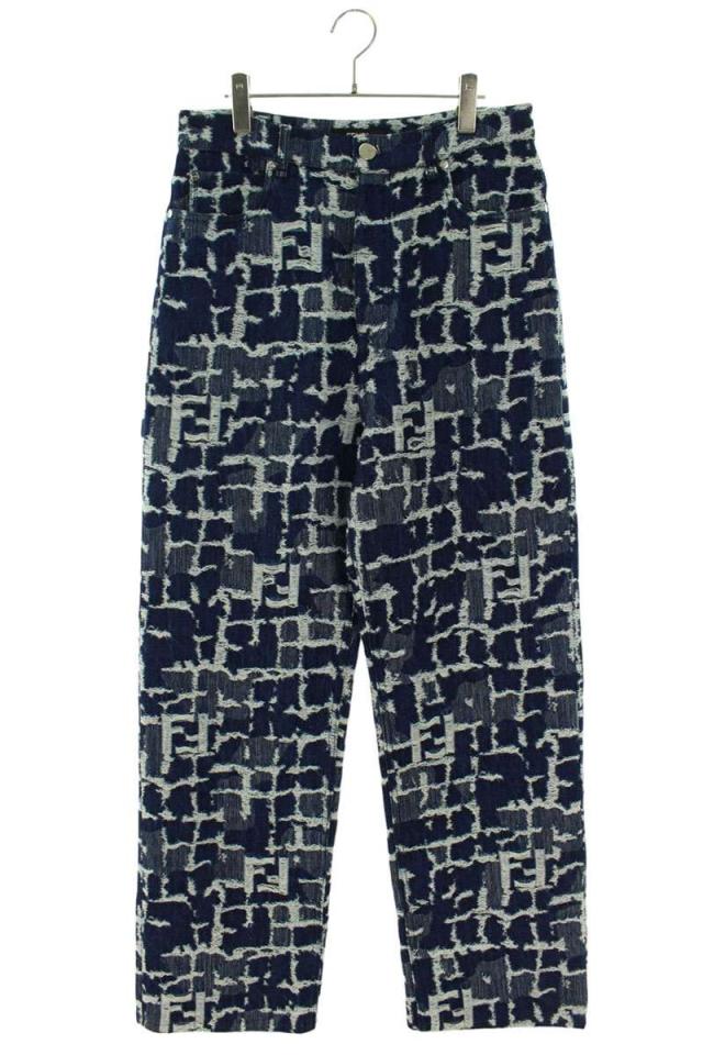 フェンディ サイズ:32インチ  24SS  FLP345AR9N ブルーFFデニムパンツ 新古品 SB01