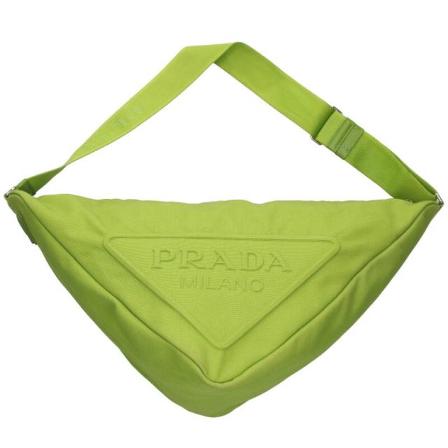 プラダ 2VY007 エンボスロゴトライアングルショルダーバッグ 中古 OM10 プラダ 2VY007 エンボスロゴトライアングルショルダーバッグ 中古 SB01