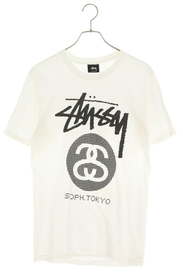 ステューシー ソフ サイズ:S ダブルネームロゴプリントTシャツ 中古 BS55