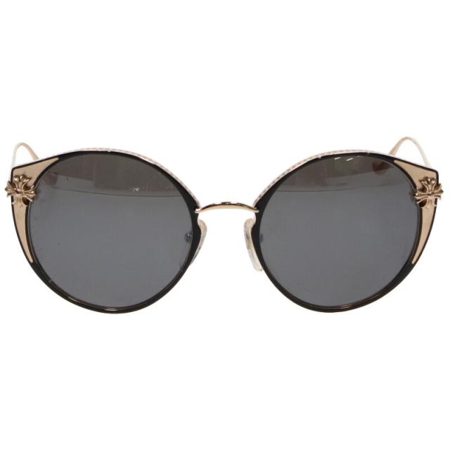 クロムハーツ サイズ:54□20-132  VAJAZZLE サイドCHプラスメタルラウンドサングラス 眼鏡 中古 NO05