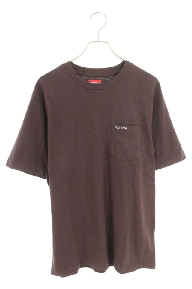 シュプリーム サイズ:L ロゴ刺繍ポケットTシャツ 中古 OM10