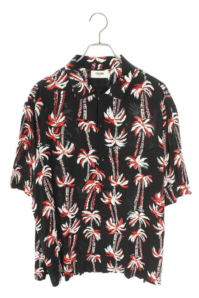 セリーヌ 半袖シャツ 23SS 2C946727T サイズ:41 総柄ハワイアン半袖シャツ 中古 BS55