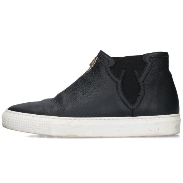クロムハーツ サイズ:40  MID TOP ミッドトップ ダガー装飾サイドゴアスニーカー 中古 SJ02