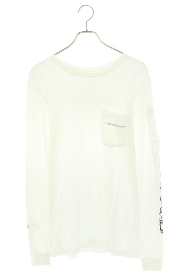 クロムハーツ サイズ:M  CH L S  1 アームロゴプリント長袖カットソー 中古 SJ02