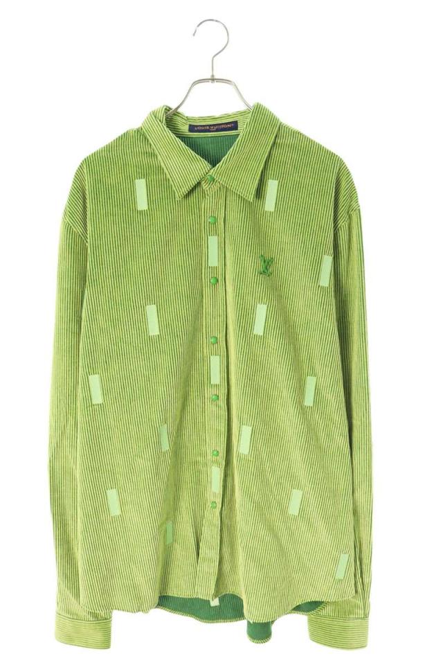 ルイヴィトン サイズ:XL  1AFXUT Park Seo-Bo コーデュロイロング長袖シャツ 中古 SB01