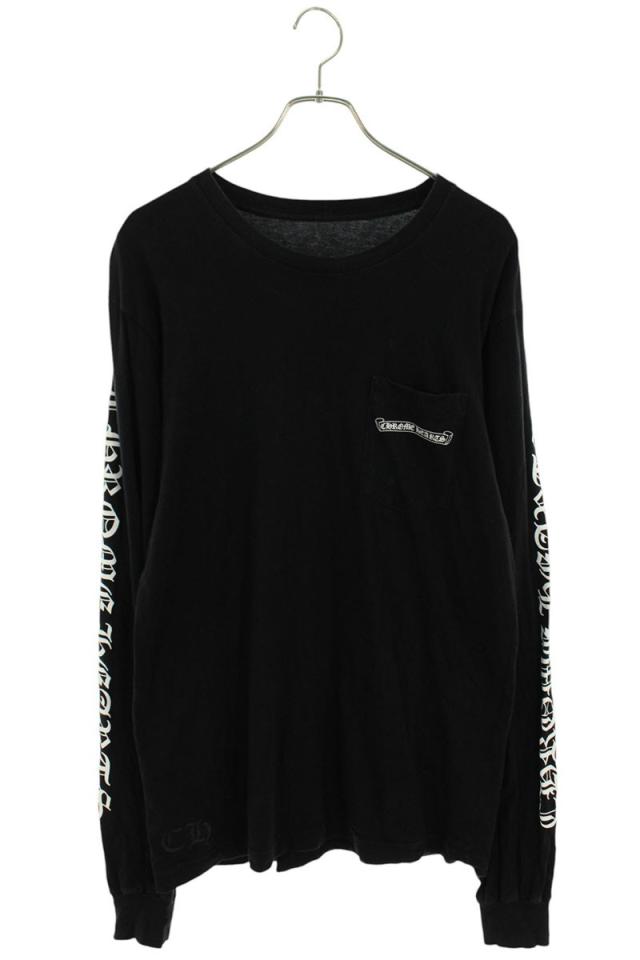 クロムハーツ サイズ:L  CH L S  1 バックラベルロゴ長袖カットソー 中古 SJ02
