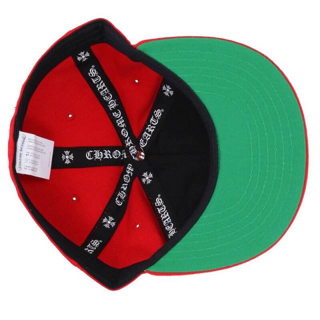 クロムハーツ サイズ:7.375  FITTED WOOL ACRYLIC SERGE ハート刺繍クロスボタン帽子 中古 OS06 クロムハーツ サイズ:7 1/2 FITTED WOOL ACRYLIC SERGE ハート刺繍