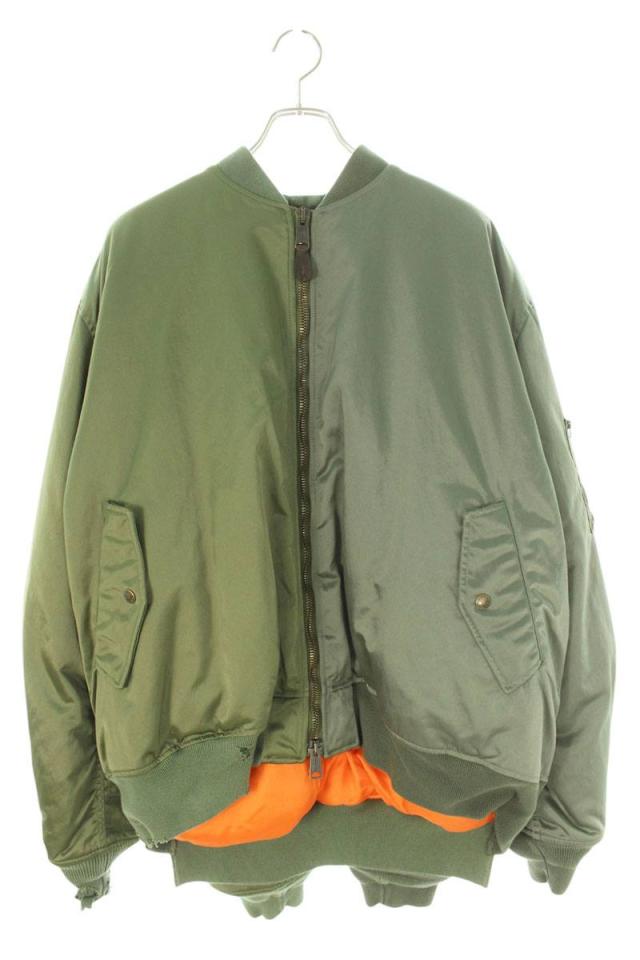バレンシアガ ブルゾン 790763 TYD31 サイズ:L ダブルスリーブボンバージャケットブルゾン 中古 BS55