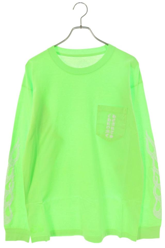 クロムハーツ サイズ:L  CH L S  1 ファイヤープリント長袖カットソー 中古 SJ02