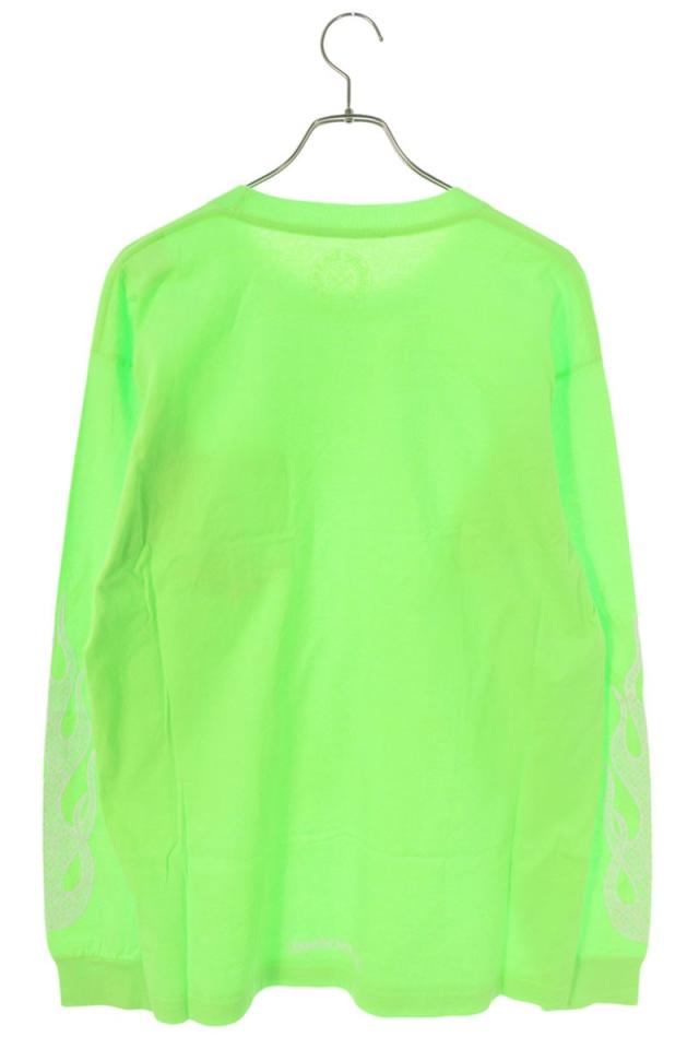 クロムハーツ サイズ:L  CH L S  1 ファイヤープリント長袖カットソー 中古 SJ02 クロムハーツ サイズ:L CH L S 1 ファイヤープリント長袖カットソー