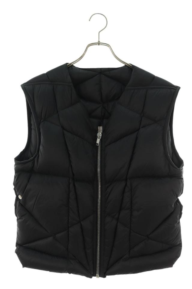 リックオウエンス サイズ:46  24AW  RR02D6721 NPD2 ステッチ切替ナイロンダウンベスト 新古品 SB01