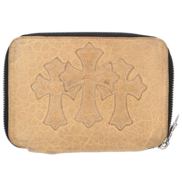 クロムハーツ   BANK ROBBER バンクローバー ラウンドジップレザーウォレット財布 中古 SJ02