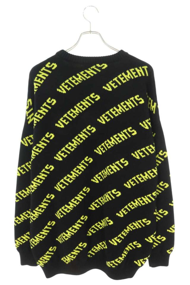 ヴェトモン サイズ:M  UA52KN600B ロゴ総柄ジャガードニット 中古 OM10 ヴェトモン サイズ:M UA52KN600B ロゴ総柄ジャガードニット 中古 OM10