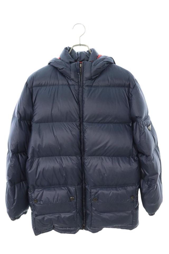プラダ サイズ:46  SGB857 三角ロゴプレートナイロンフーデッドコートダウンジャケット 中古 SB01