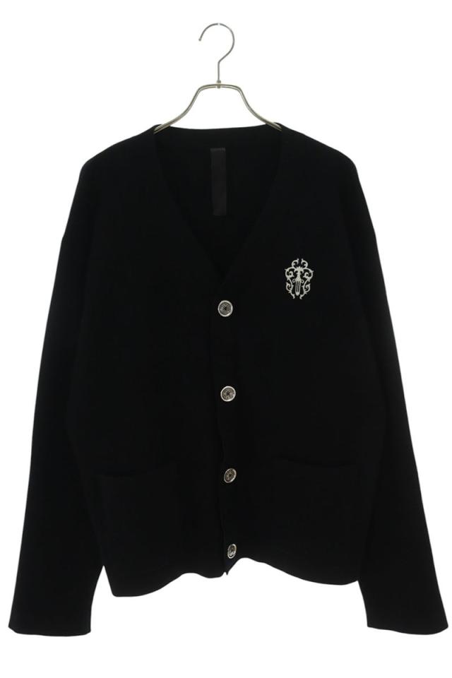 クロムハーツ サイズ:XL  REGULATOR 胸ヴァインダガー刺繍カシミアカーディガン 中古 SJ02