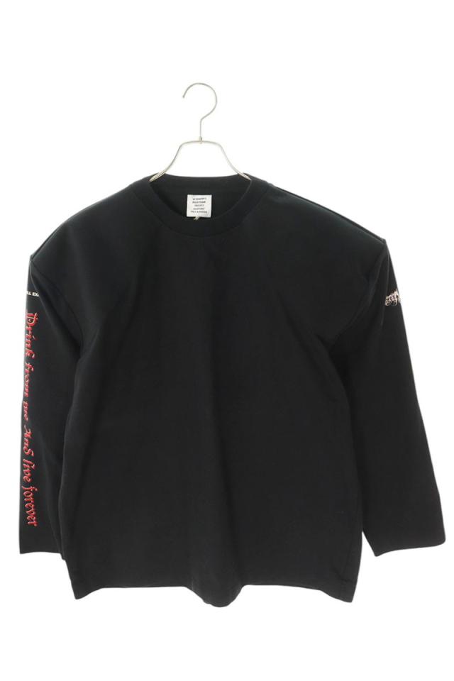 ヴェトモン サイズ:L  16AW  WF17TP5 TFDトータルファッキンダークネス肩パッド入り長袖カットソー 中古 SS13