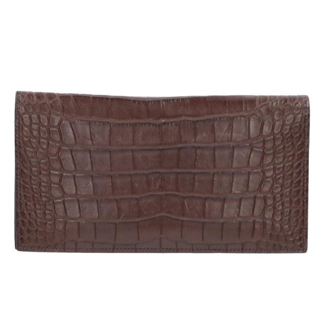 エルメス   フレミング B刻印 アリゲータークロコダイル財布 中古 SB01