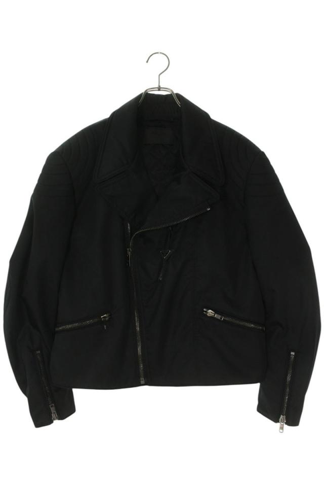 プラダ サイズ:46  SGC014 S221 1WQ8 Re-Nylon三角ロゴプレート中綿ライダースジャケット 中古 SS13