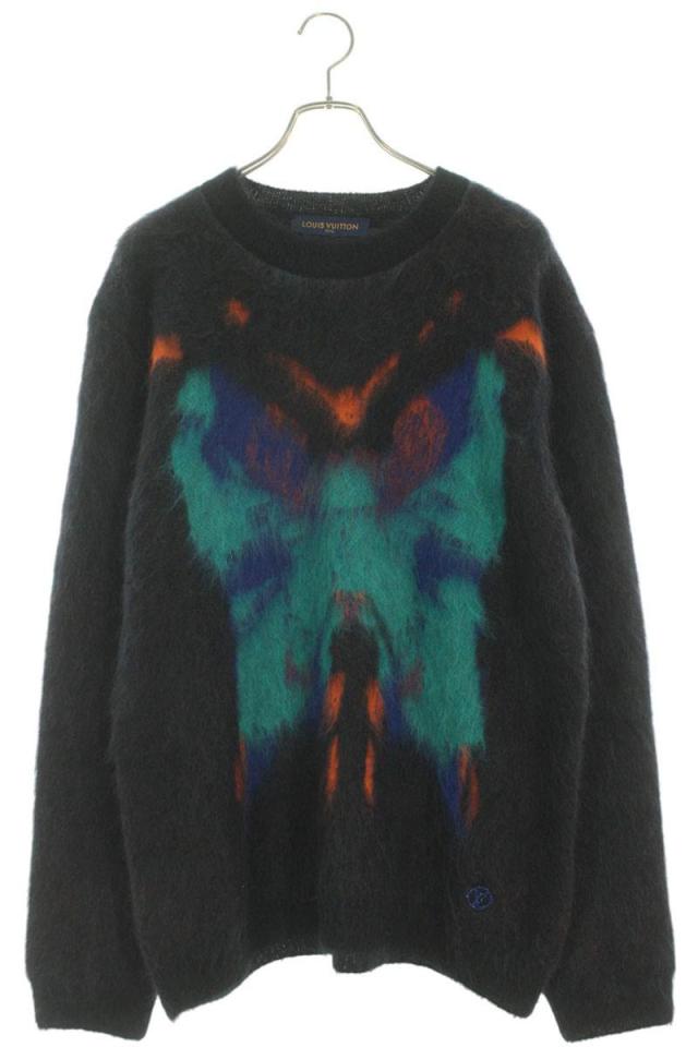 ルイヴィトン サイズ:4L  23SS  RM231M NE5 HON11W バタフライモチーフモヘア混ニット 中古 SB01