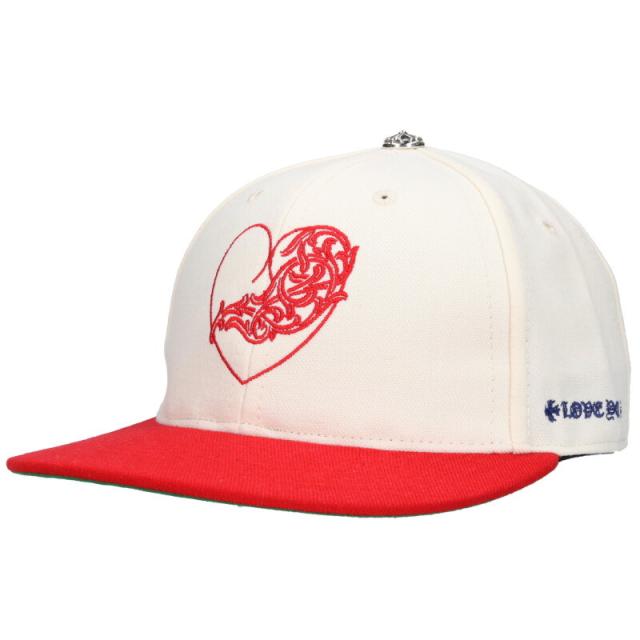 クロムハーツ サイズ:7.5  FITTED WOOL ACRYLIC SERGE ハートロゴ刺繍クロスボールベースボール帽子 中古 BS99 クロムハーツ サイズ:7.5 FITTED WOOL ACRYLIC SERGE ハートロゴ刺繍