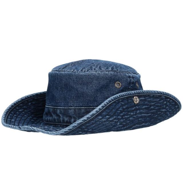 クロムハーツ サイズ:L  CRANK BAIT レザーブレードデニムハット 中古 SJ02