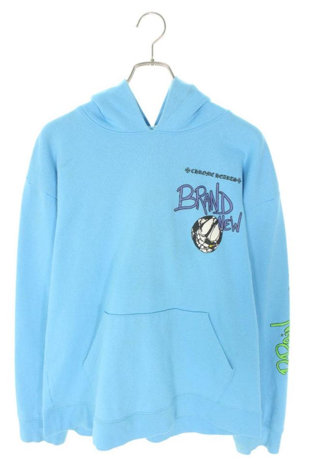 クロムハーツ サイズ:XL  PPO BRAIN NEW HD PLVR MATTY BOYブレインニュープリントプルオーバーパーカー 中古 SS07