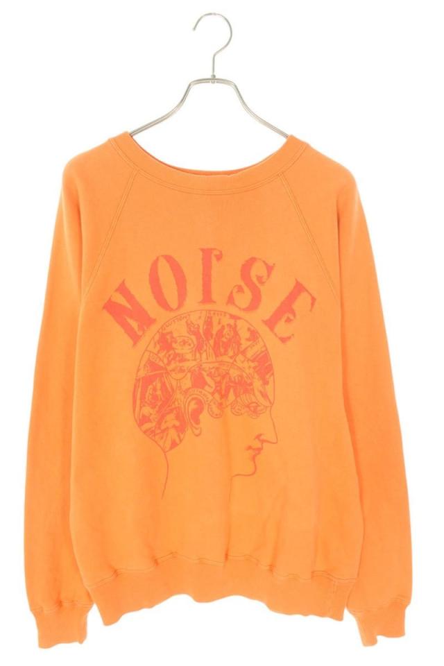 セントマイケル サイズ:L  SM-A23-0000-C14 NOISEプリントヴィンテージ加工クルーネックスウェット 中古 FK04