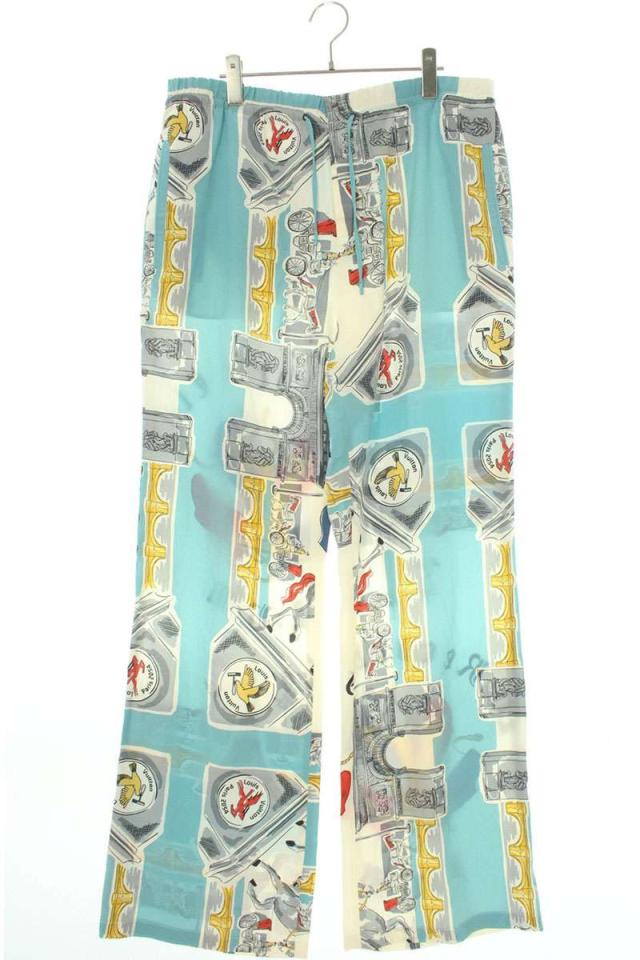 ルイヴィトン サイズ:44  19AW  RM192 ORI HHP70W プリンテッド シルク パジャマロングパンツ 中古 SB01