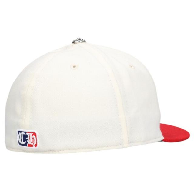 クロムハーツ サイズ:7.375  FITTED WOOL ACRYLIC SERGE ハートロゴ刺繍クロスボールベースボールキャップ 中古 BS99 クロムハーツ サイズ:7.375 FITTED WOOL ACRYLIC SERGE ハートロゴ刺繍