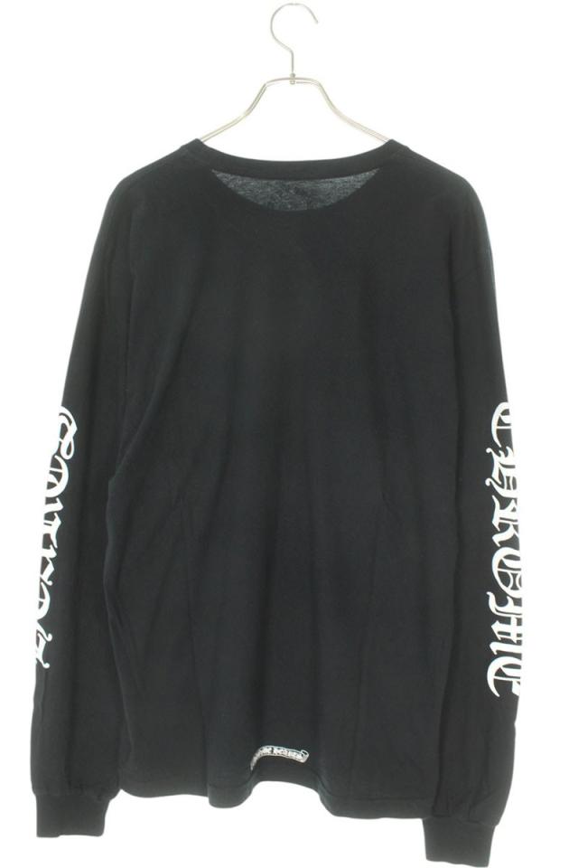 CHROME HEARTS 長袖カットソー 袖にサンスクリット風の柄入り S CHROME