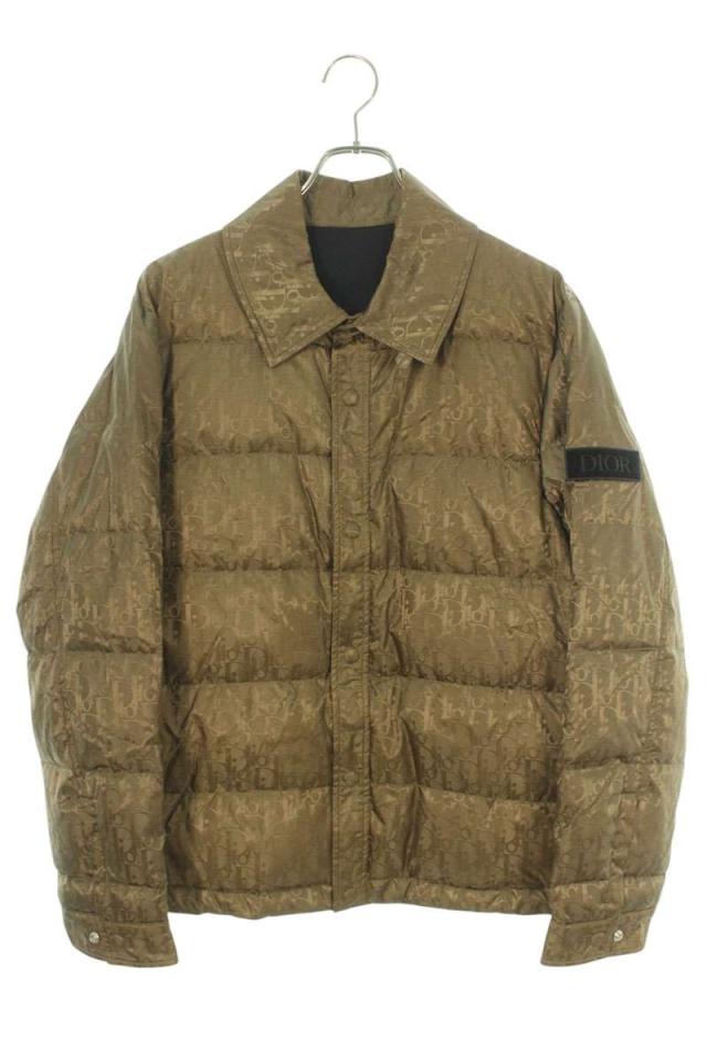 ディオール サイズ:46  293C436A4462 オブリーク総柄ナイロンダウンジャケット 中古 SB01