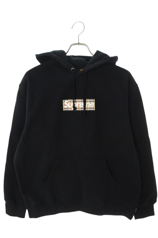 シュプリーム  バーバリー サイズ:S  22SS  Burberry Box Logo Hooded Sweatshirt バーバリーボックスロゴパーカー 中古 OM10