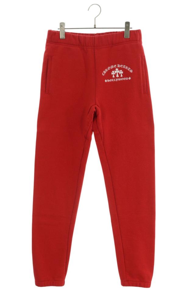 クロムハーツ サイズ:XS  SAILIN ON SWTPANT クロス刺繍スウェットロングパンツ 中古 SS07