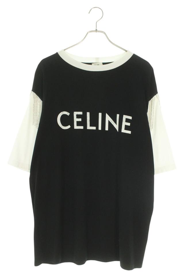 CELINE エディスリマン チェッカースタッズロゴ　Tシャツ Lサイズ CELINE エディスリマン チェッカースタッズロゴ Tシャツ Lサイズ