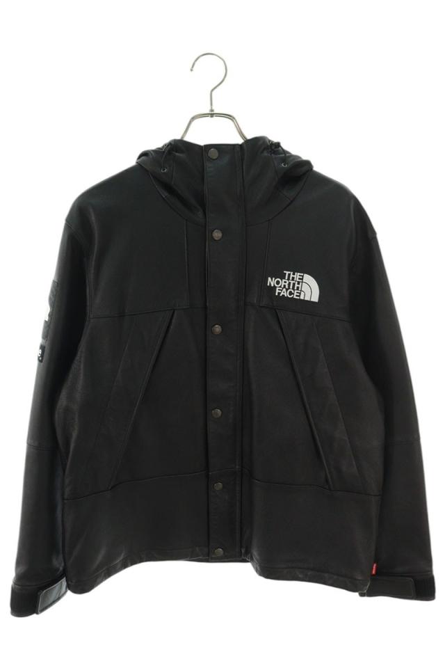 シュプリーム  ノースフェイス サイズ:S  18AW  Leather Mountain Parka レザーマウンテンレザージャケット 中古 SB01