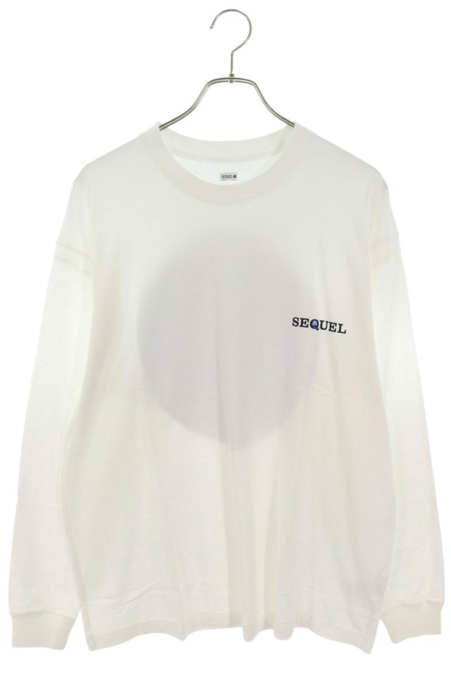 シークエル サイズ:L  24SS  SQ-24SS-LT-04 ロゴプリント長袖カットソー 中古 BS99