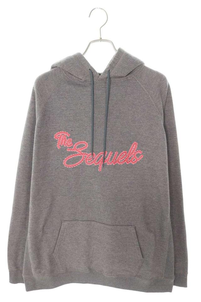 シークエル サイズ:XL  23AW  SQ-23AW-HD-03 ロゴプリントプルオーバーパーカー 中古 BS99
