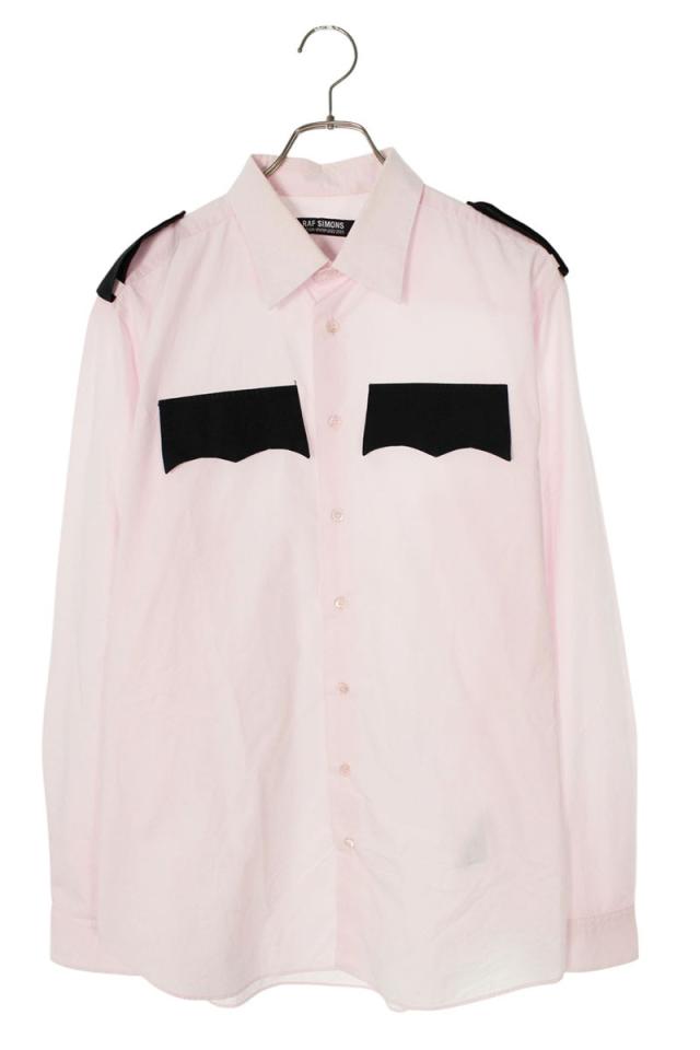 ラフシモンズ サイズ:M  222-254B バイカラーエポレット長袖シャツ 中古 BS99