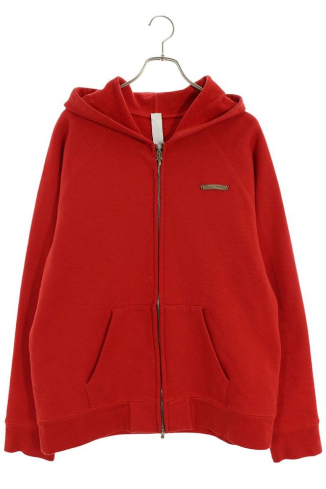 クロムハーツ Chrome Hearts SAILIN ON ZIP HD サイズ:XL セメタリークロス刺繍ジップアップパーカー 中古 OS06