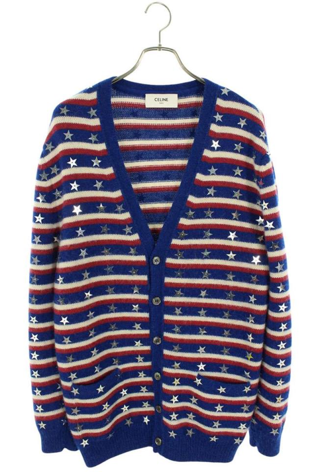 セリーヌバイエディスリマン サイズ:S  21SS  2A18K731M エンブロイダリースタールーズカーディガン 中古 FK04