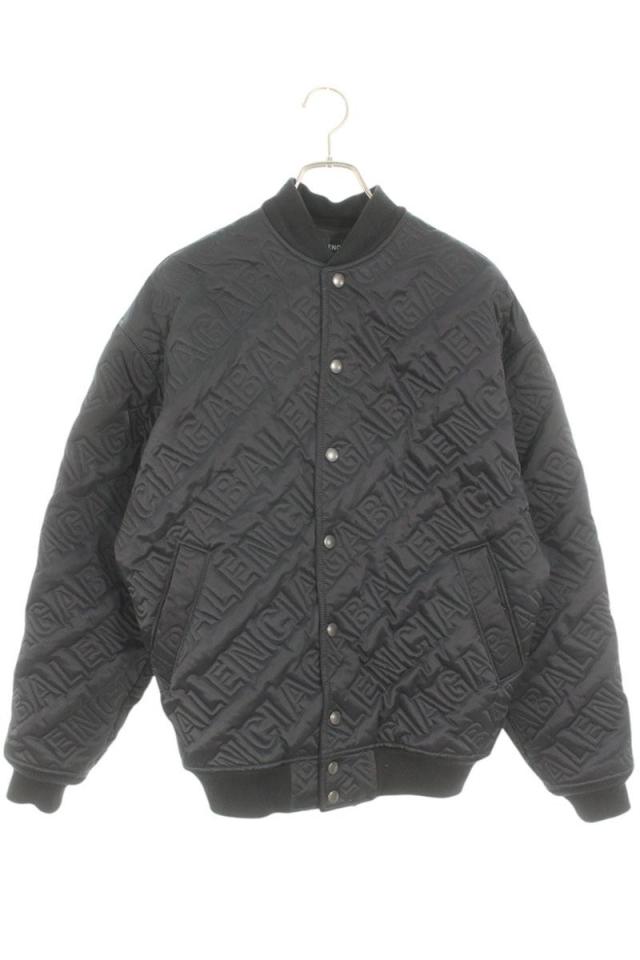 バレンシアガ サイズ:42  606756 TGO04 ロゴエンボスデザインボンバージャケットブルゾン 中古 SB01