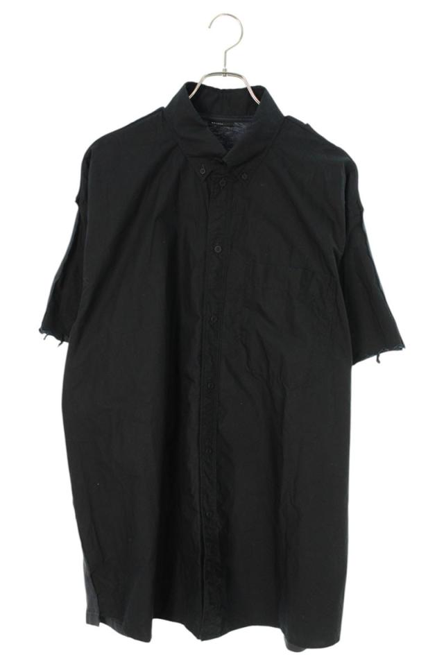 バレンシアガ サイズ:2  790862 TNM60 バックプリント半袖シャツ 中古 SB01