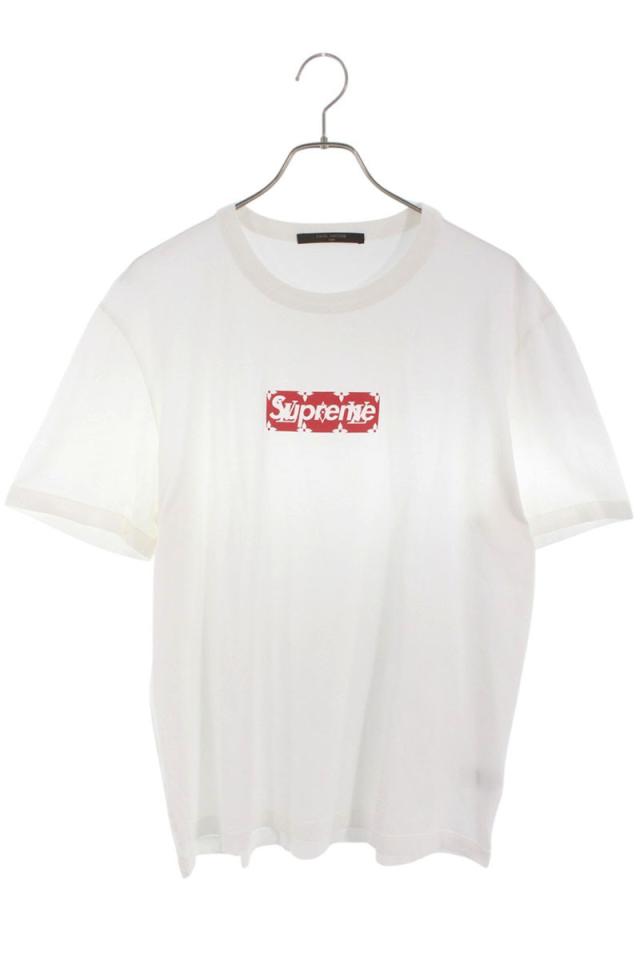 シュプリーム ルイヴィトン サイズ:XL  17AW  LV Box Logo Tee モノグラムボックスロゴTシャツ 中古 SB01