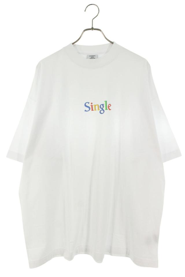 ヴェトモン サイズ:S  25SS  UA66TR700W SingleロゴTシャツ 新古品 SB01