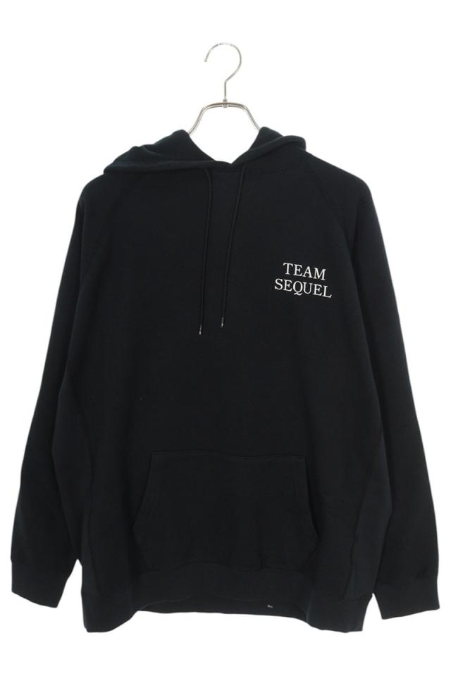 シークエル サイズ:XL  23AW  SQ-23AW-HD-01 ロゴプリントパーカー 中古 BS99
