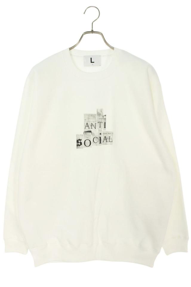 シークエル  アンチソーシャルソーシャルクラブ サイズ:L  23AW  WE-23AW-ASSCCN-01 WEEKEND ロゴプリントスウェット 中古 BS99