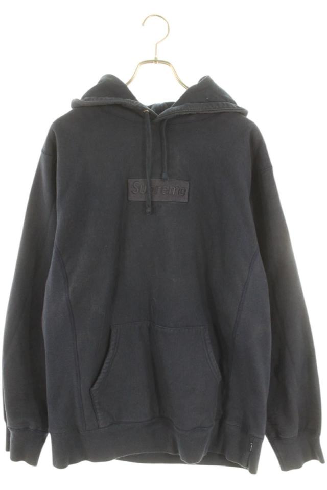 シュプリーム サイズ:XL  14AW  Tonal Box Logo Pullover ボックスロゴプルオーバーパーカー 中古 SB01